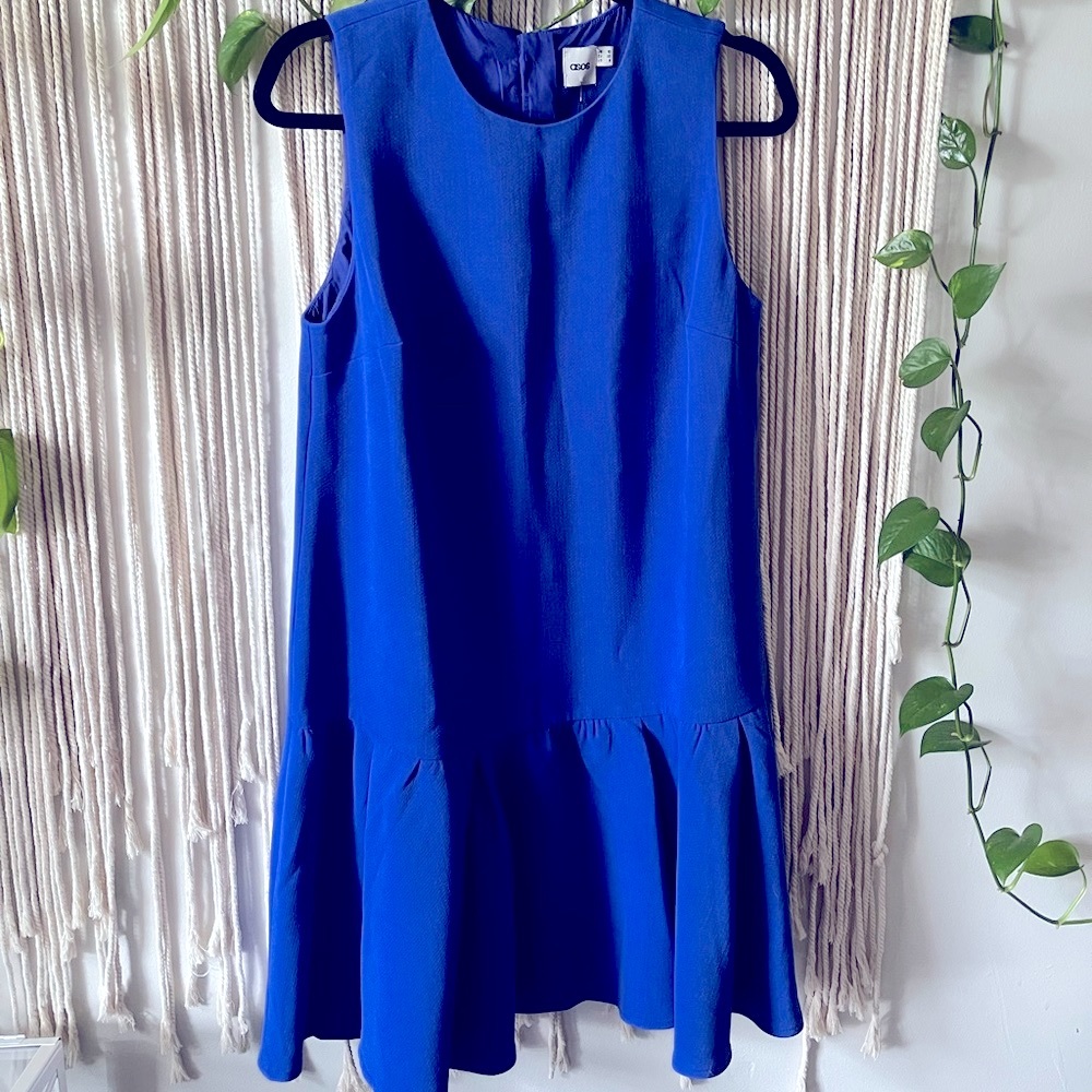 NWT Asos Cobalt Blue Sleeveless Dress